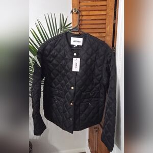 Jason Wu Black Quilted Puffer Jacket